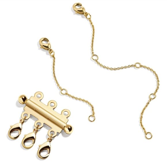 ✨Innovative BaubleBar Build Your Own Necklace Clasp + 2" & 4" Necklace Extender✨ - Picture 4 of 16